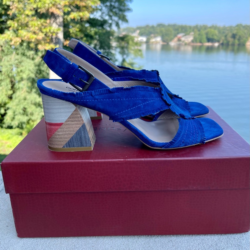 ‼️🎉HOST PICK🎉‼️Donald J. Pliner Block Heels in Royal Blue Suede 9M